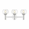 Sutton 3-Light Vanity Wall Sconce - Modern Steel Design with Clear Glass Shades - 3 of 4