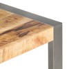 vidaXL Gray Rectangular Coffee Table, Rough Mango Wood Table Top, Powder-Coated Steel Frame, Durable Living Room Furniture, Rustic Design - 4 of 4