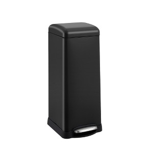 8 Gallon Trash Can, Stainless Steel Kitchen Waste Bin, 30L High-Capacity Hands Free Garbage Can Heavy Duty Brushed for Home Kitchen Bathroom - 1 of 4