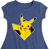 Girls' - Pokémon - Diamond Pikachu Fit & Flair Cap Sleeve Dress - 2 of 3