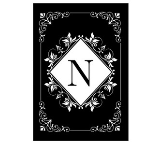 Briarwood Lane Everyday Double Sided Garden Flag 12x18 For Outdoor Black and White Monogram N Garden Flag Flags For Outside - 1 of 4