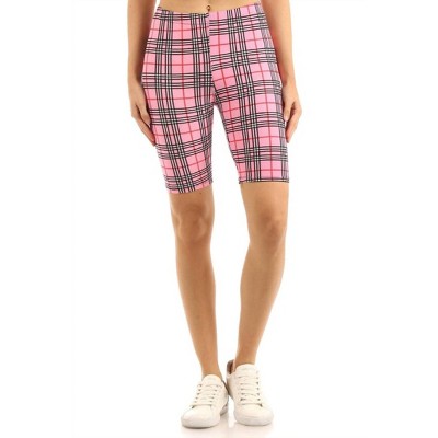 Women's Plaid Biker Babe Shorts - LOVE IT