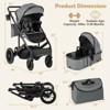 Infans 3-in-1 Newborn Stroller Folding Convertible High Landscape Toddler Stroller - 2 of 4