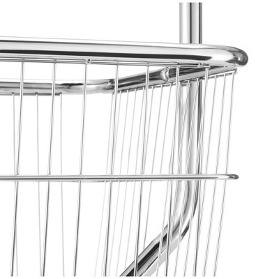 Whitmor Chrome Rolling Laundry Butler with Valet Bar