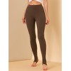 INSPIRE CHIC Women's Elastic Waistband Soft Gym Yoga Cotton Stirrup Pants Leggings - 4 of 4