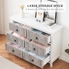 Wood 6 Drawer Double Dresser Fluted Drawers Panel, Wide Modern Chest of Drawers with Deep Drawers, Dresser TV Stand, for Bedroom, Living Room - 3 of 4