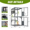 AZL1 Life Concept Pet Crates and Houses Outdoor Cat Catio on Wheels, Cat Cage with Platforms and Condo, Sunlight Roof, Gray, 31.5"*31.5"*70.28" - 3 of 4