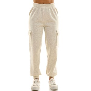 Derek Heart Woman's High Rise Fleece Jogger Pants - 1 of 4