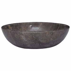 vidaXL Sink Gray Ã˜27.6"x4.7" Marble - 1 of 1