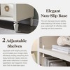 Arched Bookcase with 2 Adjustable Shelves, 76" Tall Bookshelves with Open Display Shelves for Living Room, Book Shelf, Cream White - 4 of 4