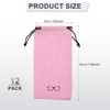 Unique Bargains Safe Storing Linen Eyeglass Pouches with Drawstring 7.1" x 3.5" 12 Pcs - 2 of 4