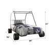 TiramisuBest Gunmetal Twin Metal Bed with Go Kart Design, 56x84x51 inches, 51 lbs - 2 of 4