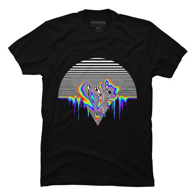 Adult Design By Humans Trippy Rainbow Deconstruct Melt By EranFowler T-Shirt