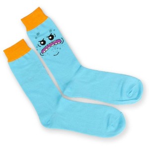 Hypnotic Socks Rick and Morty collectibles | Toynk Toys Rick & Morty Mr. Meeseeks Crew Socks - 1 of 4