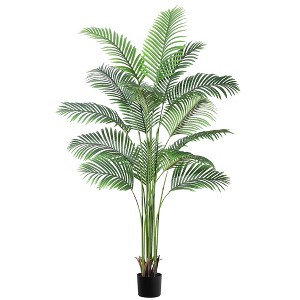 Artificial Areca Palm Plant, Fake Faux Tropical Palm Silk Plant with Real Touch Leaves, Adjustable  for Home Office Indoor Outdoor Decoration - 1 of 4