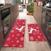 Christmas Deer and Snowflake Doormat Winter Holiday Door Mat for Entryway Front Porch - 2 of 4