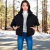 Anna-Kaci Women's Oversized Quilted Puffer Jacket with Zipper Front and Ribbed Cuffs - 2 of 4