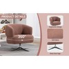Dolonm 24.8-inch Linen Swivel Lounge Chair with Ottoman for Living Room, Study, Balcony - 3 of 4