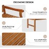 VINGLI Outdoor Bench Porch Bench, 47" Garden Bench Outdoor Wood Bench Patio Bench Entryway Bench for Yard Park, 800lb Capacity (Natural) - 4 of 4