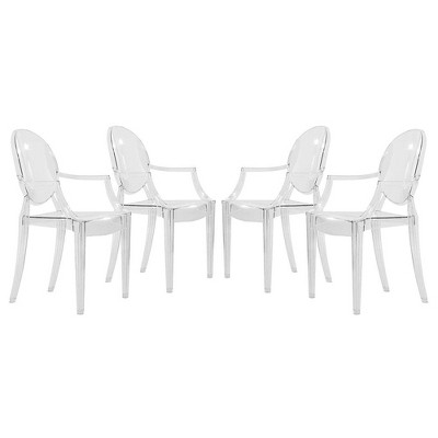 LeisureMod Carroll Modern Acrylic Dining Side Chair