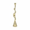Modern Aluminum and Suar Wood Taper Holder with Abstract Sculptural Form and Mixed Metal Design for Contemporary Decorative Accents - 4 of 4