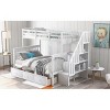 Streamdale Stairway Twin-Over-Full Bunk Bed With Drawer, Storage And Guard Rail White - 3 of 4