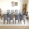 11-Piece Dining Set with Glass Table and 10 Armless Chairs - 3 of 4