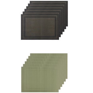Unique Bargains Dining Room Heat-resistant Modern PVC Placemats 18 x 12 Inches 12 Pcs - 1 of 4