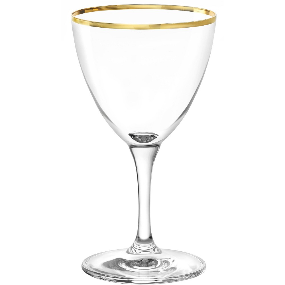 Photos - Glass Set of 4 Cabaret Nick & Nora with Gold Rim Drinkware 5.75oz Glasses - Stol