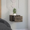 NicBex 13.2 inch Wide Floating Nightstand with 1 Drawer,Modern Side Table with Wall-Mounted Design,Bedside Table for Bedroom,Living Room - 2 of 4