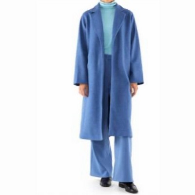 Women's Midi Coat With Lapel Collar - Compania Fantastica