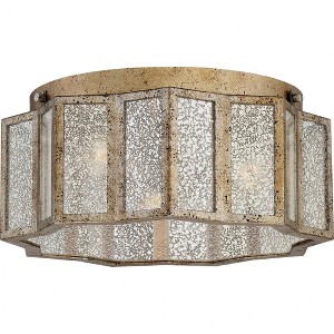 Quoizel Lighting Shrine 3 - Light Flush Mount in  Aged Gold - 1 of 4