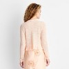Women's Crewneck Lace Peplum Sweater - Future Collective Light Pink - 2 of 3