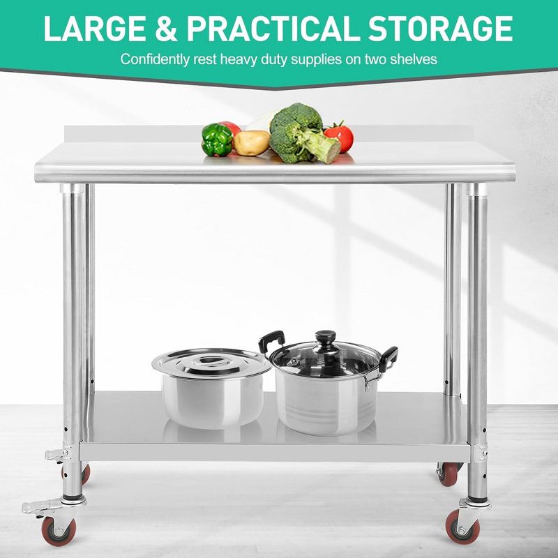 Food Prep Stainless Steel Table Commercial Workstation, 3 of 8