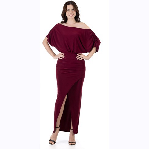 24seven Comfort Apparel Womens V-Neck Long Maxi Dress - ShopStyle