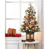 3 Ft Prelit Premium Snow Flocked Artificial Christmas Tree with 8 Mode Warm White Led - 2 of 4