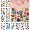 Wrapables Waterproof Glitter Temporary Tattoos, Birthday Party Favors and Supplies, Goodie Bag Fillers, 12 Sheets Ocean Animals - 2 of 4