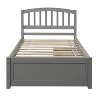 CAVINAS Twin Size Platform Bed Modern Wooden Bed Frame with Headboard and 2 Storage Drawers for Bedroom - 3 of 4