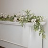 Northlight 5' x 7" Artificial Christmas Garland with Frosted Foliage and White Berries Unlit - 2 of 3