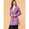 INSPIRE CHIC Women's Notched Lapel Single Breasted Outwear Fall coat - 2 of 4