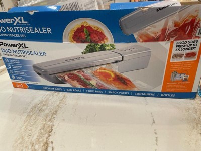 PowerXL Duo NutriSealer Food Vacuum Sealer Machine with Vacuum Seal Bags