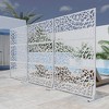 Wooakway 72"H 47"W Outdoor Metal Garden Trellis Privacy Screen Lattice Panel Indoor Room Divider - 3 of 4