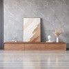 Modern TV Stands, Natural Wood Texture, Media Console with 3 Drawers - 2 of 4