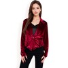 Anna-Kaci Women's Velvet Blazer with Single Button Closure - 2 of 4