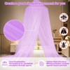 YEERSWAG Elegant Princess Bed Canopy Bed Curtain Nets with Luminous Stars Lights For Single to King Size - 2 of 4