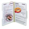 Smead Pressboard File Folder with SafeSHIELD  Fasteners, 2 Fasteners, 1/3-Cut Tab, 3" Expansion, Legal Size, Gray/Green 25 per Box (19944) - 2 of 4