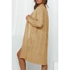 Womens Cable Knit Sweater Cardigan Open Front Long Cardigan Sweater Coats for Winer Longline Jacquard Knit Sweater Cardigan - 3 of 4