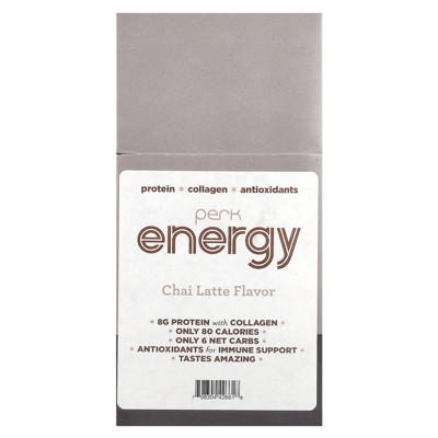 Perk Energy Chai Latte, 10 Stick Packs, (19.2 g) Each