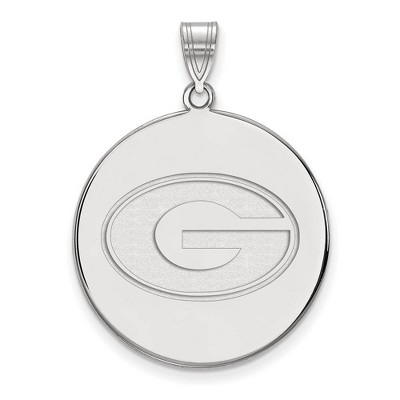 Black Bow Jewelry 10k White Gold Georgia Bulldogs NCAA Extra Large Pendant