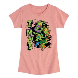 Girls' - Teenage Mutant Ninja Turtles - Skateboards Fitted Short Sleeve Graphic T-Shirt - 1 of 4